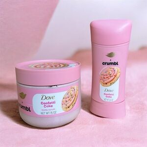 Dove x Crumbl Confetti Cake Body Scrub and Deodorant Set limited edition